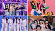 Girlgroups LE SSERAFIM, IVE, NMIXX e NewJeans - Divulgação/Source Music/Starship Entertainment/JYP Entertainment/ADOR