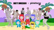 Imagem promocional da colaboração entre NCT DREAM e Pinkfong - Divulgação/SM Entertainment/Pinkfong