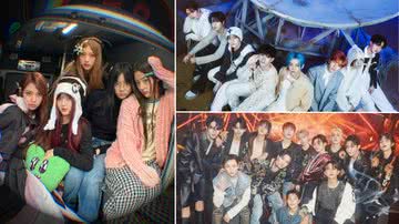 Integrantes do NewJeans, Stray Kids e SEVENTEEN - Divulgação/ADOR/JYP Entertainment/PLEDIS Entertainment