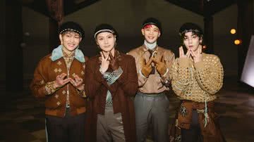 Onew, Key, Minho e Taemin em imagem no set do MV de “Don’t Call Me” - Divulgação/ SM Entertainment