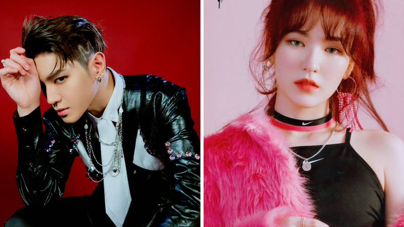 Taeyong no concept photo do álbum 'Sticker' e Wendy no concept photo do álbum 'The Perfect Red Velvet' - Divulgação/SM Entertainment
