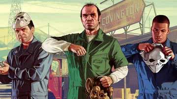 Franklin, Trevor e Michael, personagens principais de GTA 5 - Divulgação