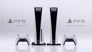 Os novos PlayStation 5 e PlayStation 5 Digital Edition - Divulgação/Sony