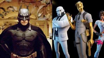 Imagem promocional do filme Batman Begins e do jogo Fortnite - Divulgação