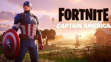 Imagem promocional da skin do Capitão América no Fortnite - Divulgação/Youtube/Epic Games