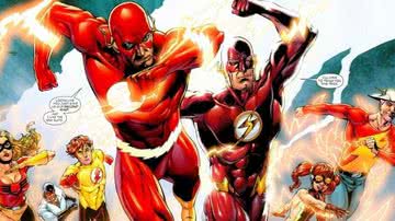 Diferentes versões do Flash no Multiverso dentro das HQs - Divulgação/DC Comics