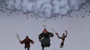 Cena da avalanche na animação Mulan (1998) - Divulgação/Disney