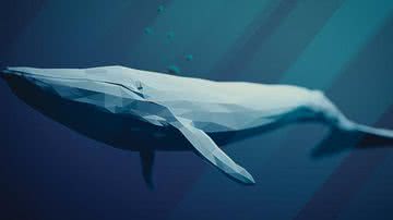Ilustração de uma baleia azul - Pixabay