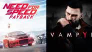 Need For Speed: Payback e Vampyr são os jogos gratuitos de outubro na PS Plus - Divulgação/Sony