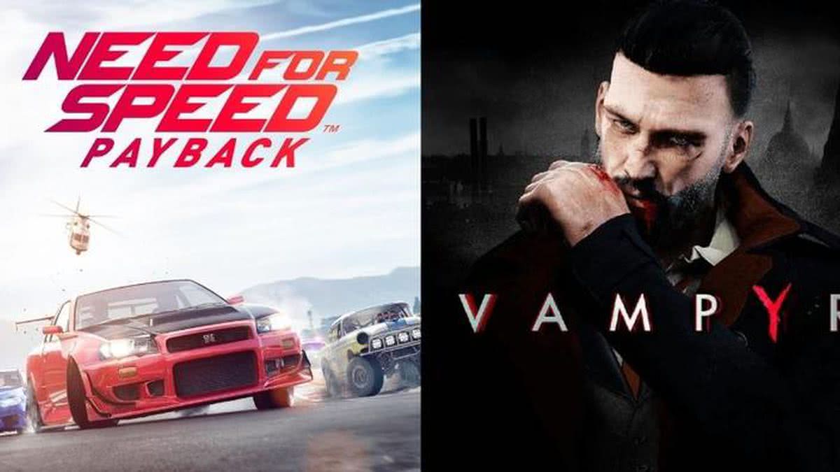 PS Plus: Need for Speed Payback e Vampyr são jogos grátis do PS4 em outubro