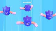 Imagem promocional da skin do Sonic em Fall Guys: Ultimate Knockout - Divulgação/Twitter/Mediatonic