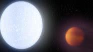 Kelt-9b, à direita, o planeta mais quente do Universo - Divulgação/NASA