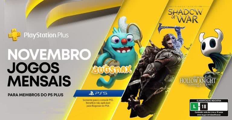 Jogos gratuitos da PS Plus no mês de novembro - Divulgação/Sony