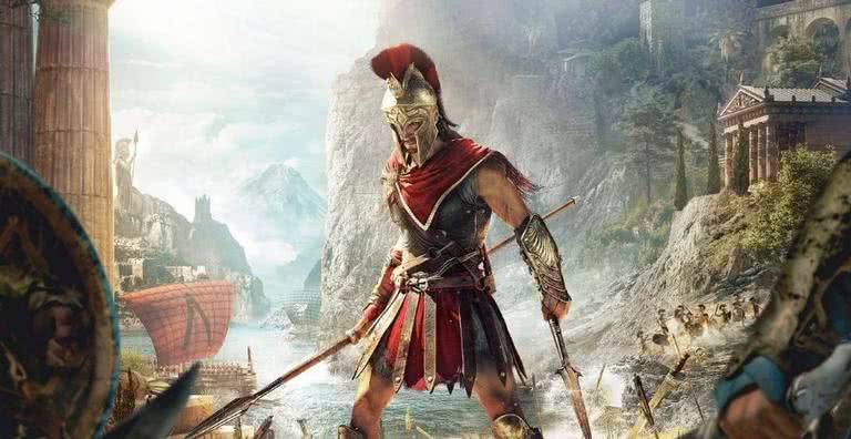 Guerreiro espartano do jogo Assassin's Creed Odyssey - Divulgação/Ubisoft