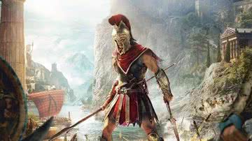 Guerreiro espartano do jogo Assassin's Creed Odyssey - Divulgação/Ubisoft