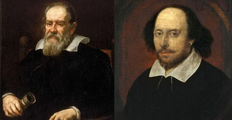 O cientista Galileu Galilei e o dramaturgo William Shakespeare - Wikimedia Commons