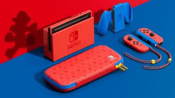Imagem promocional do Nintendo Switch - Mario Red & Blue Edition - Divulgação/Nintendo