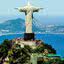 Imagem aérea do Cristo Redentor, no Rio de Janeiro