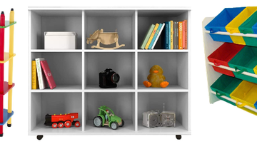 Nichos, estantes, prateleiras e organizadores para livros e brinquedos - Reprodução/Amazon
