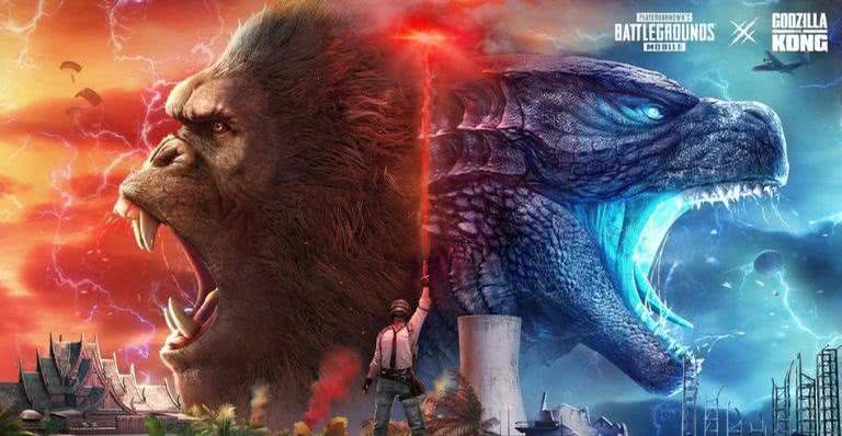 Imagem promocional de Godzilla e King Kong no PUBG MOBILE - Divulgação/PUBG MOBILE