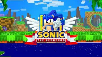 Imagem promocional da DLC do Sonic no Minecraft - Divulgação/SEGA