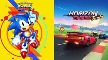 Imagem promocional de Sonic Mania e Horizon Chase Turbo - Divulgação/SEGA/Aquiris Game Studio