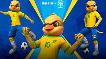 'Free Fire': Novas skins da parceria com a Seleção Brasileira de Futebol chegam ao jogo - Divulgação