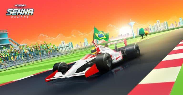 Imagem promocional da expansão "Senna Sempre" de Horizon Chase - Divulgação/AQUIRIS