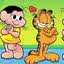 Imagem promocional do crossover entre Turma da Mônica e Garfield