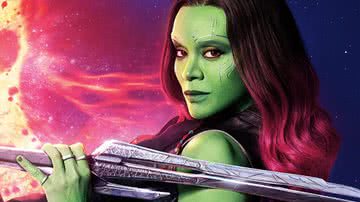 Zoe Saldaña como Gamora em imagem promocional - Divulgação / Marvel Studios
