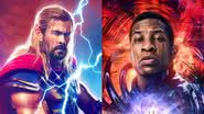 Pôsteres de ‘Thor: Amor e Trovão' e 'Homem-Formiga e a Vespa: Quantumania’ - Divulgação/ Marvel