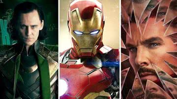 Imagens promocionais de "Loki", "Homem de Ferro" e "Doutor Estranho no Multiverso da Loucura" - Divulgação/ Marvel Studios