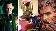Imagens promocionais das obras da Marvel: "Loki", "Homem de Ferro" e "Doutor Estranho no Multiverso da Loucura" - Divulgação/ Marvel Studios