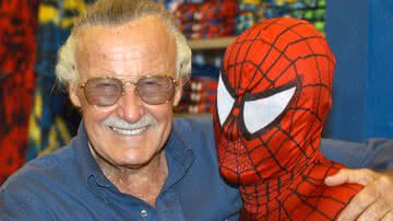 Stan Lee na comemoração dos 40 anos do Homem-Aranha em 2002 - Getty Images