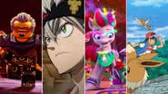 Imagens de 'Ninjago Ascensão dos Dragões', 'Black Clover: A Espada do Rei Mago', 'My Little Pony: Deixe sua Marca: Capítulo 4' e 'Série Jornadas Supremas Pokémon: Parte 3' - Divulgação/ Netflix