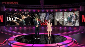 Choi Minho e Cho Yihyun, apresentadores do TUDUM Coreia - Divulgação/Netflix