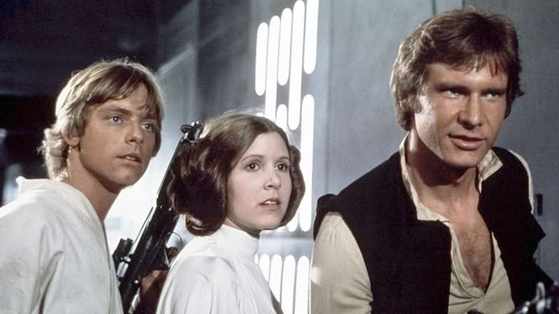 Luke e Leia Skywalker ao lado de Han Solo, personagens da franquia "Star Wars" - Divulgação/ LucasFilm