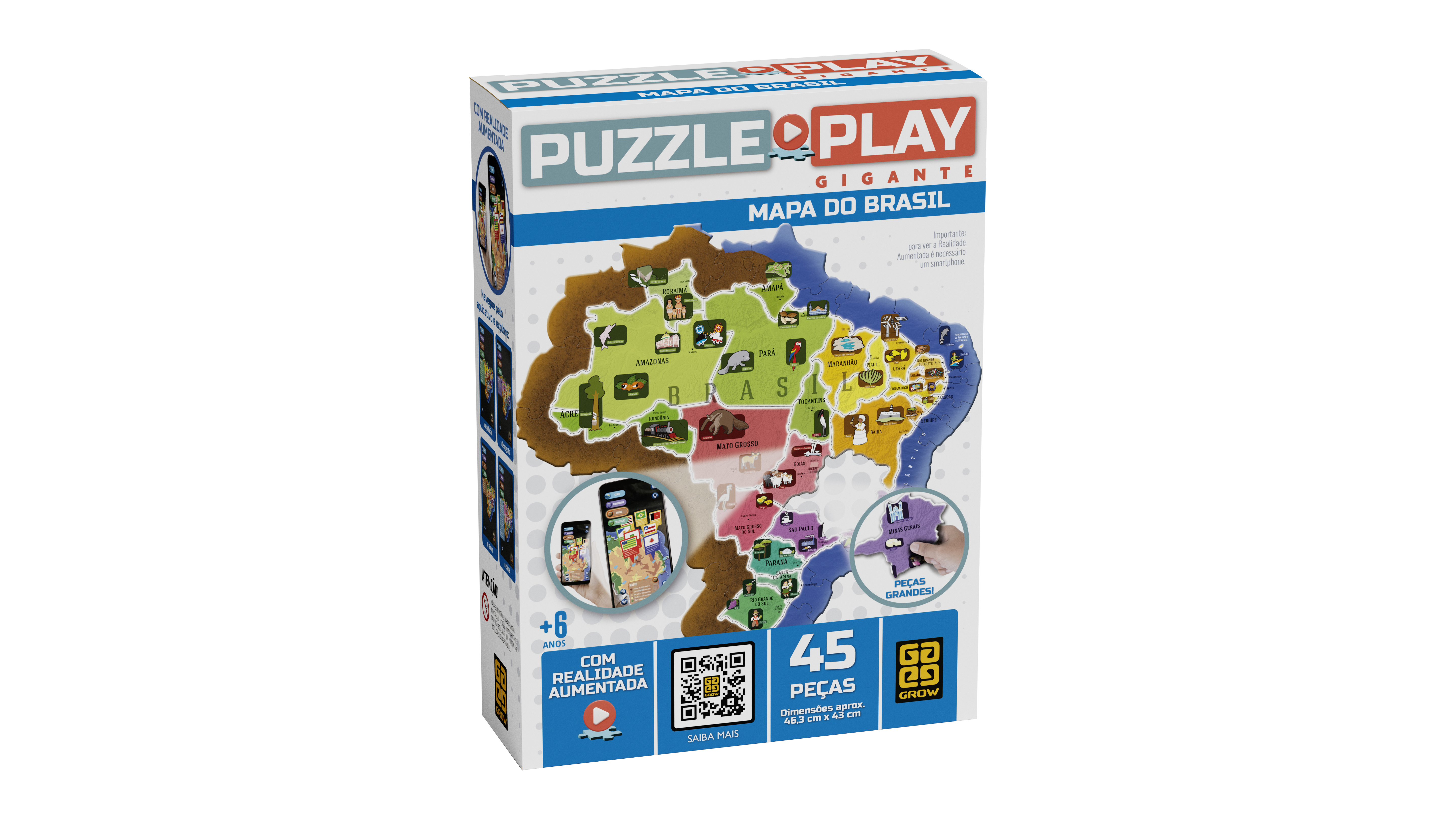 Puzzle Play Gigante – Mapa do Brasil