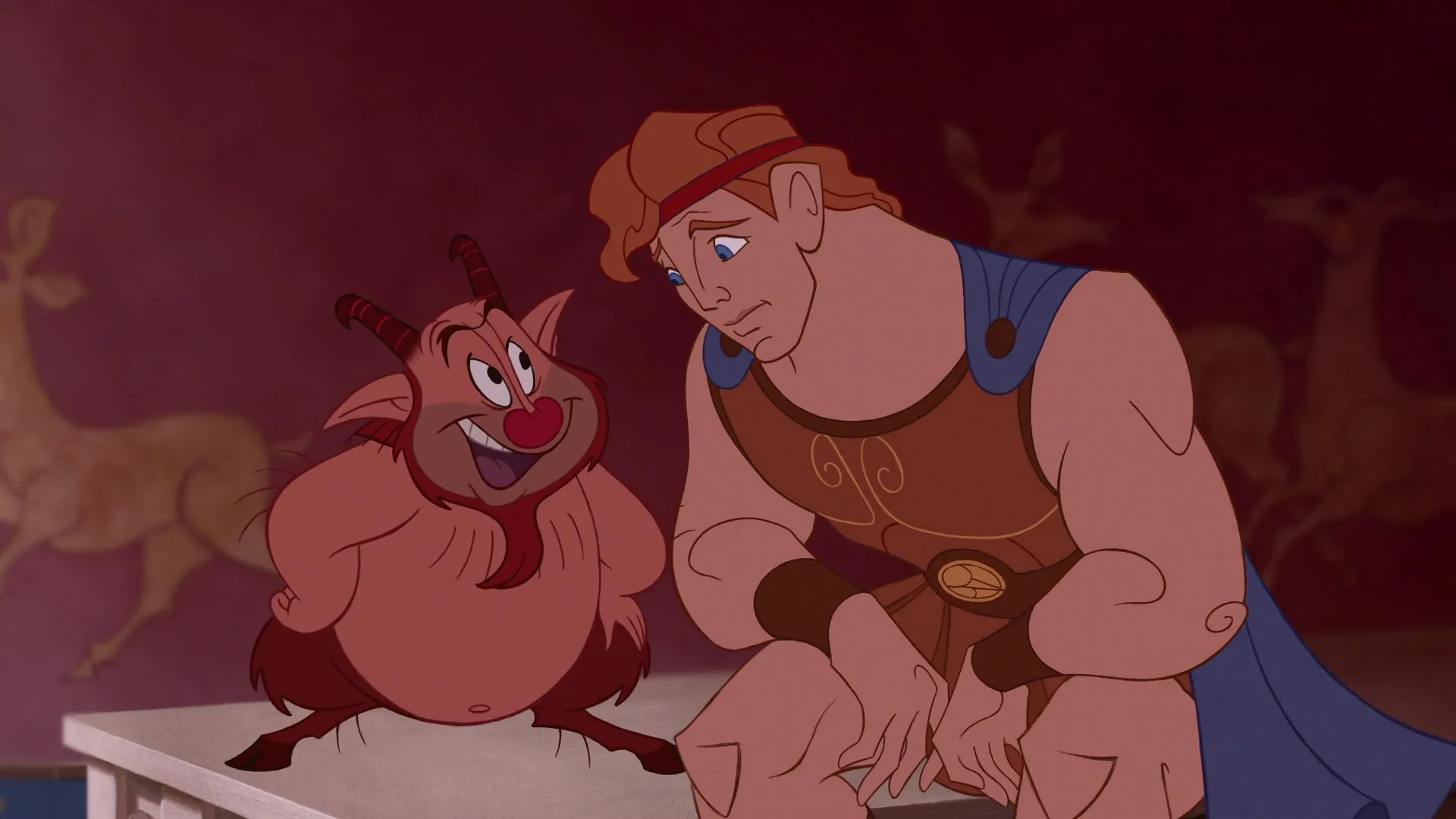 Hércules e Phil na animação 'Hércules' (1997)