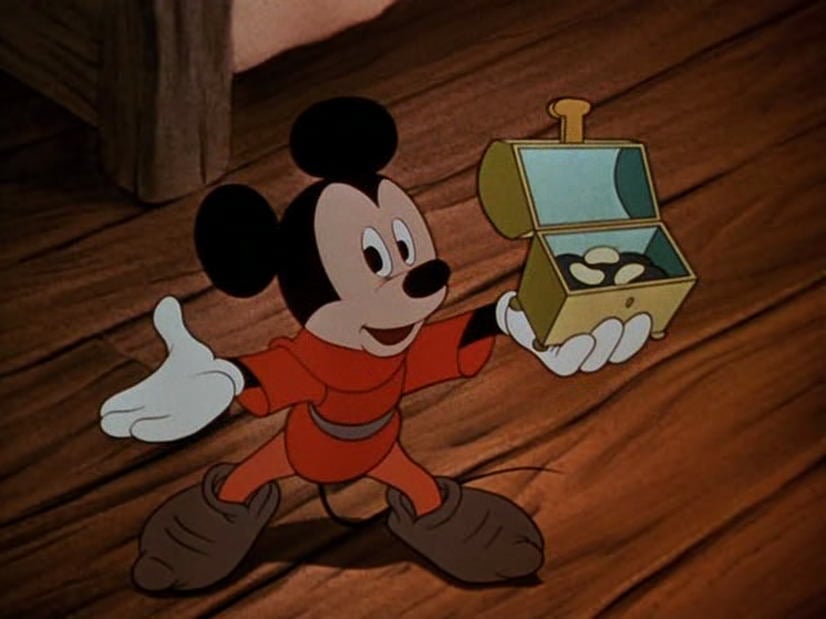 Cena do curta 'Mickey e o Pé de Feijão' (1947)