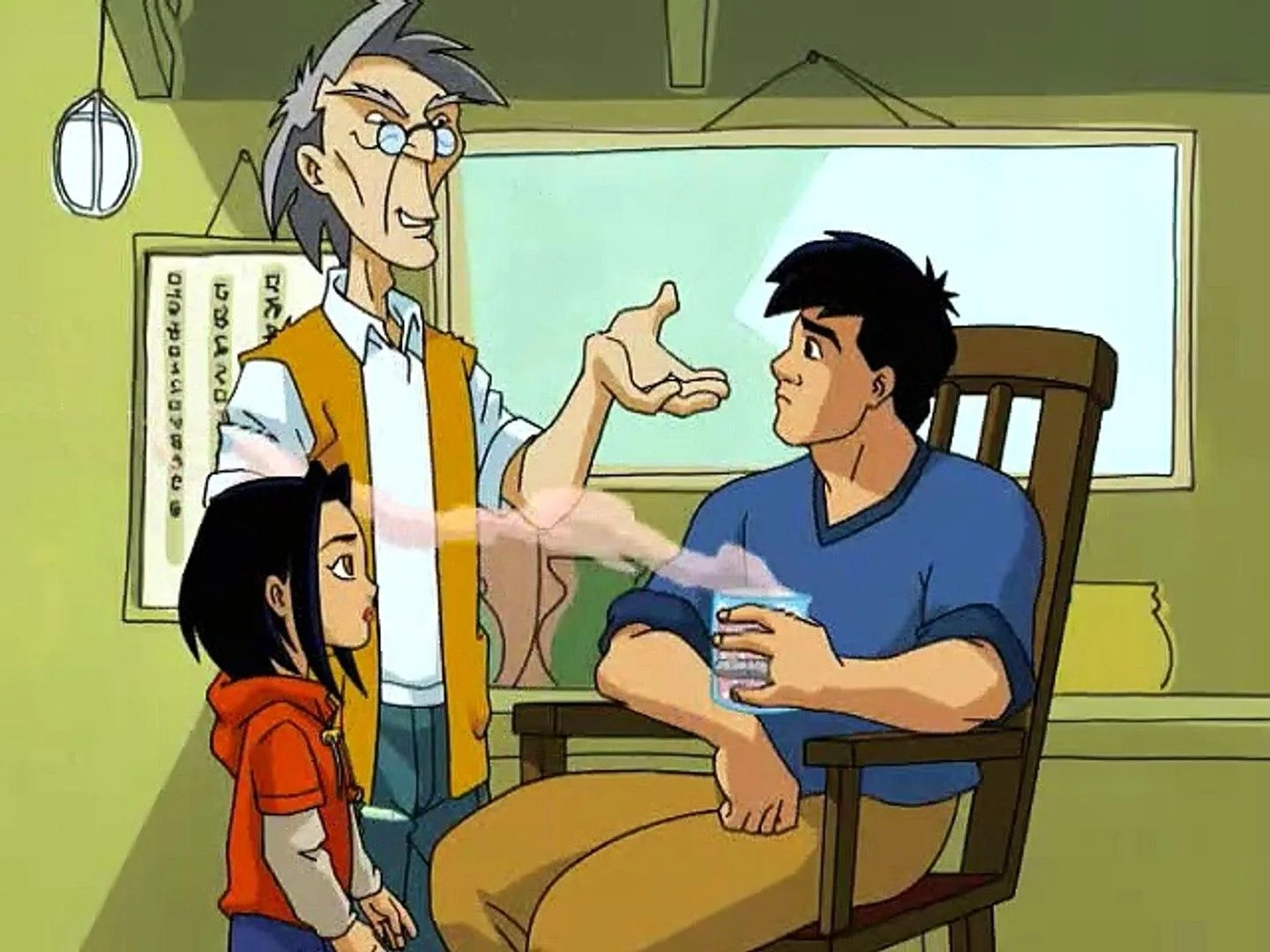Jade, Tio e Jackie Chan em 'As Aventuras de Jackie Chan'
