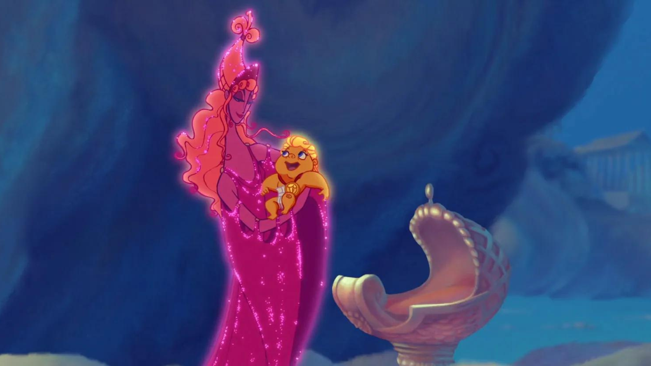 Hera com Hércules bebê na animação 'Hércules' (1997)