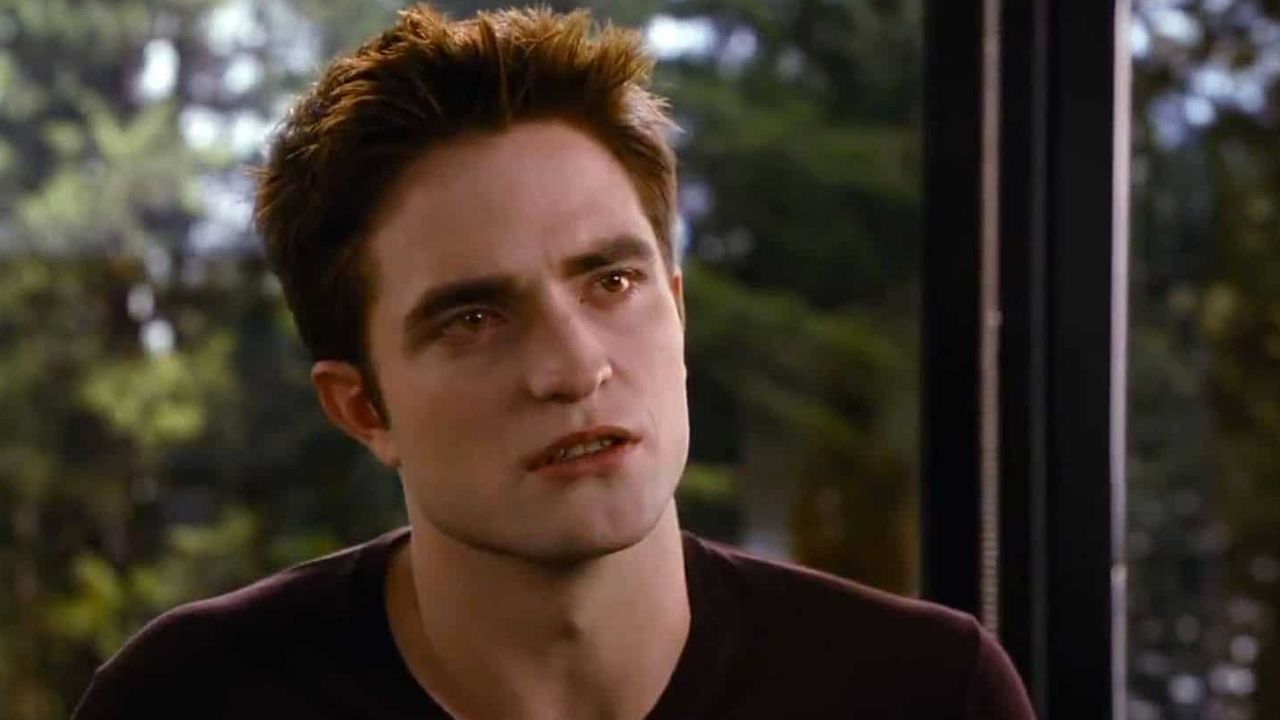 Robert Pattinson como Edward na saga Crepúsculo 