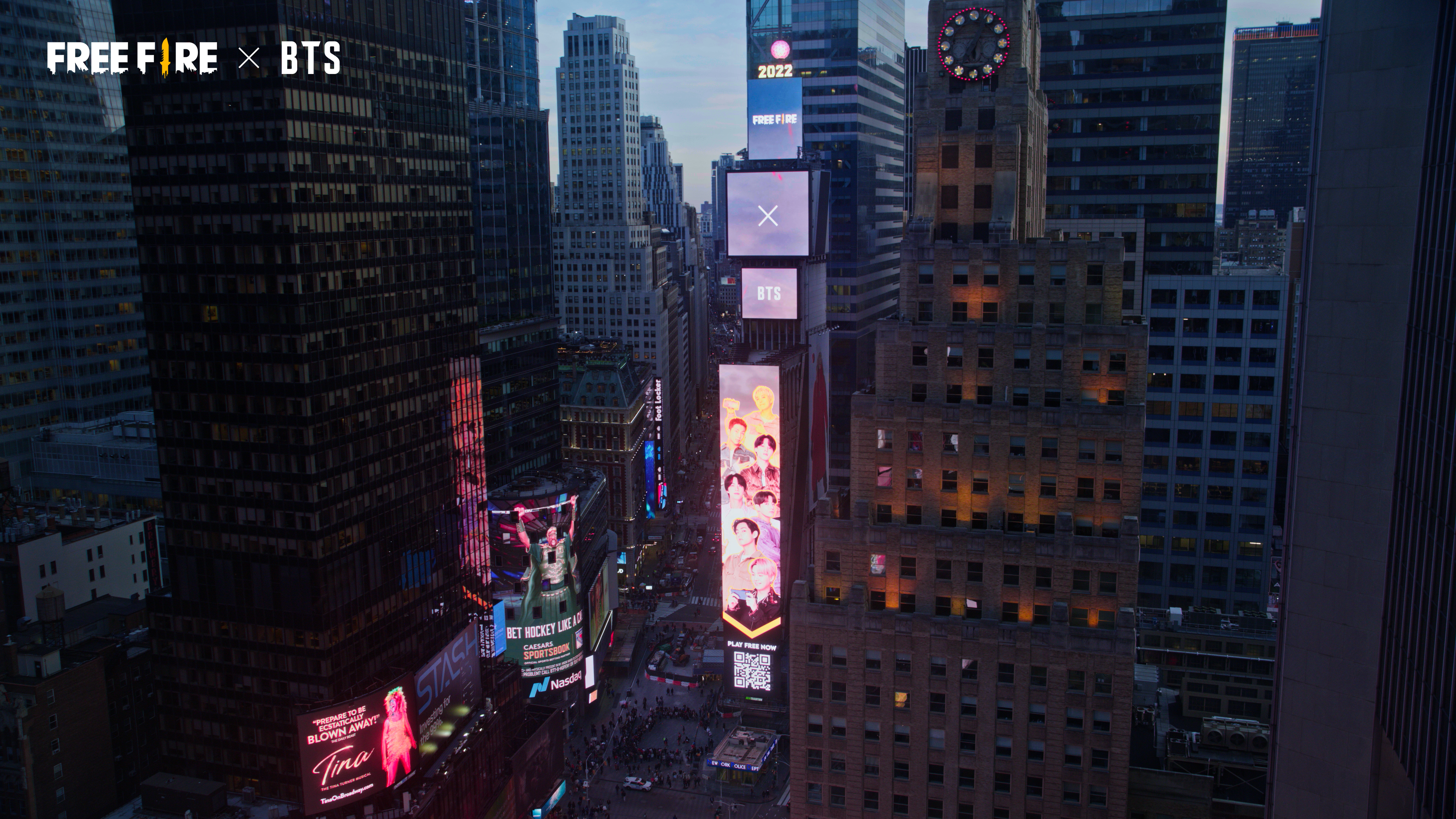 BTS na Times Square, em Nova York