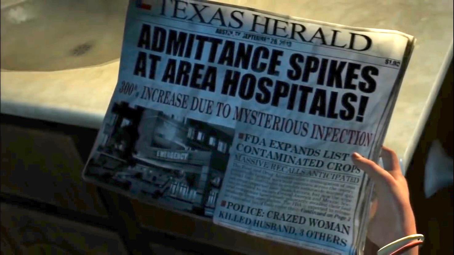 Jornal "Texas Herald" mostrado em 'The Last of Us'