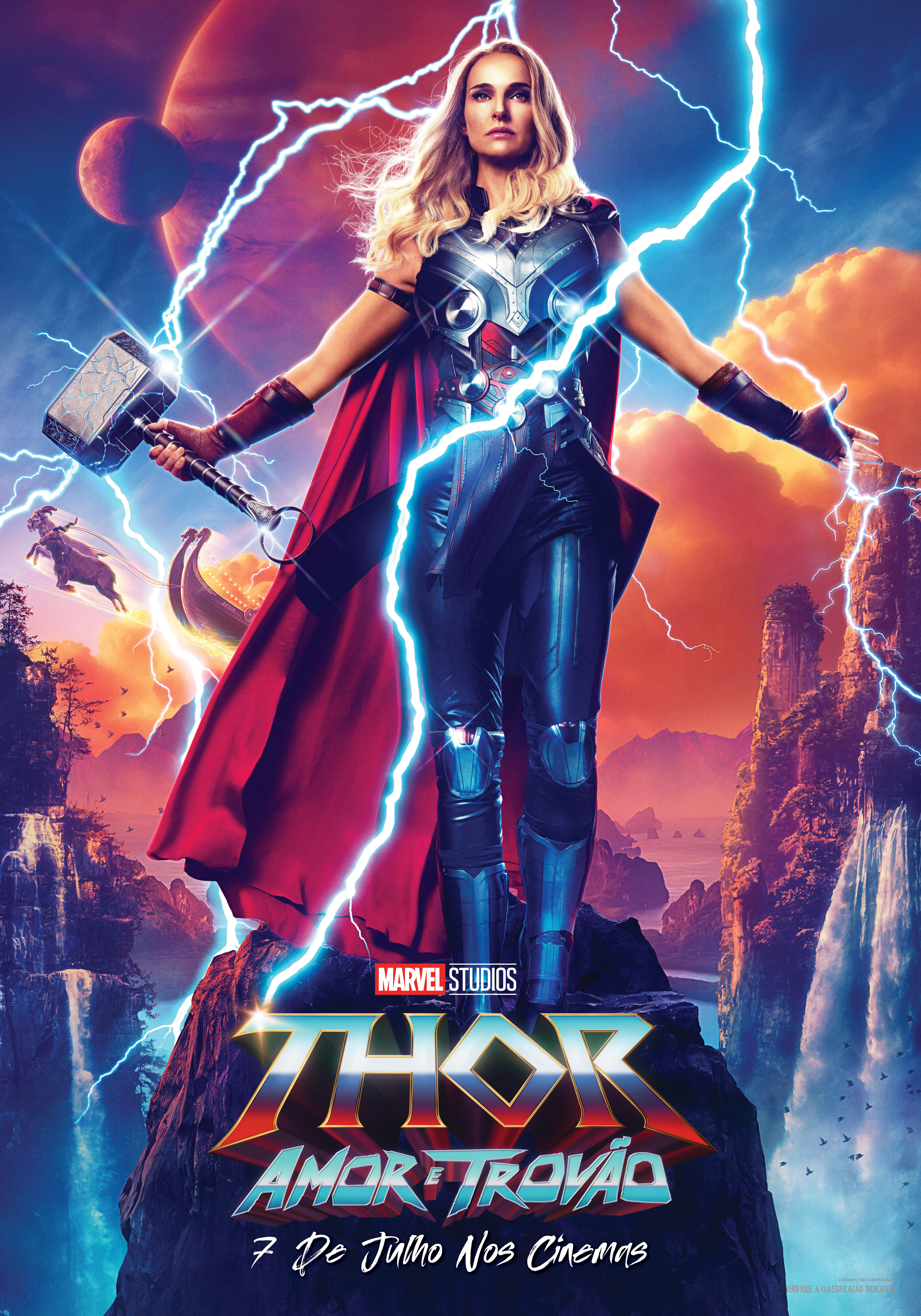 Jane Foster em pôster de Thor Amor e Trovão
